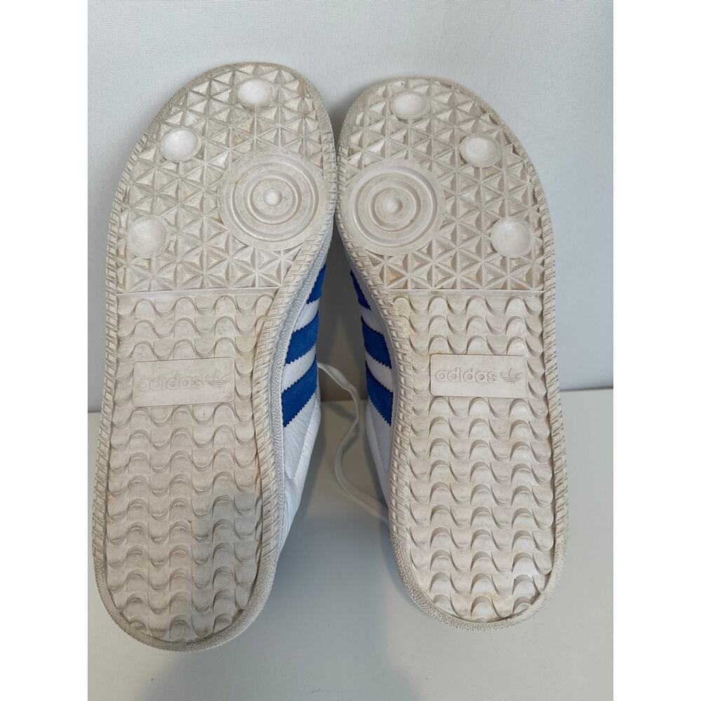 Adidas Samba OG White Blue Sneakers Size 12 Classic - Picture 6 of 7
